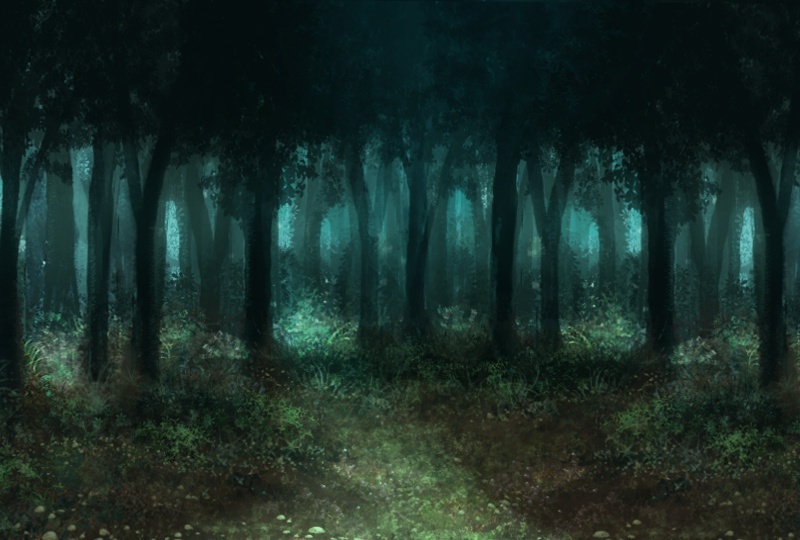 背景/暗い森