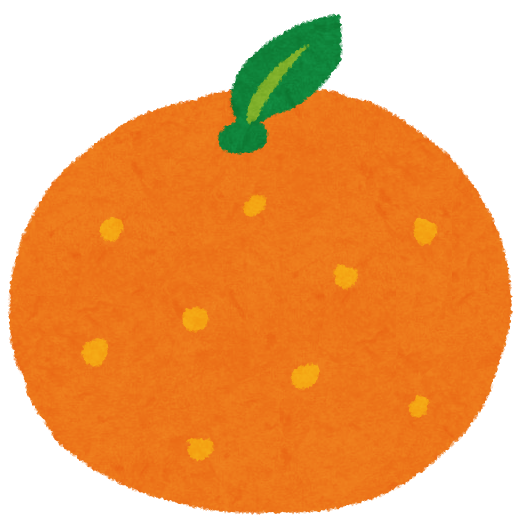 みかんひよこ歩行グラフィックとうごくみかん