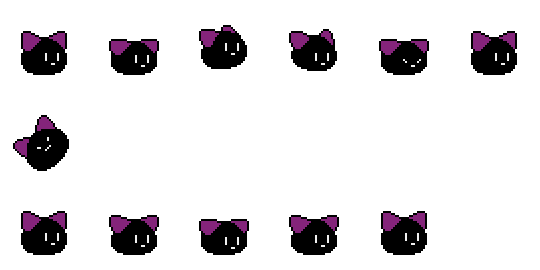 くろねこ(レトロ風)