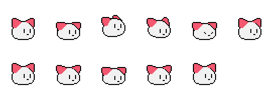 しろねこ(レトロ風)