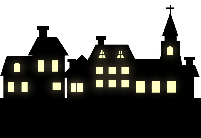 夜の街（影）