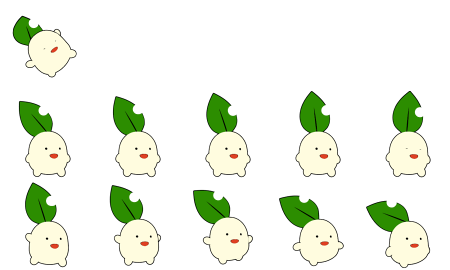 虫にかじられたのろいくん
