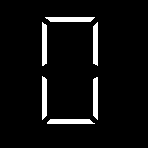 デジタル数字・白