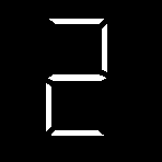 デジタル数字・白