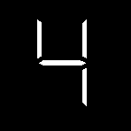 デジタル数字・白