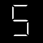デジタル数字・白