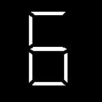 デジタル数字・白