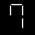 デジタル数字・白