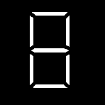 デジタル数字・白