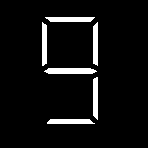 デジタル数字・白
