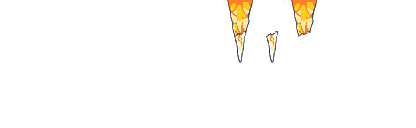 オレンジ色のつらら