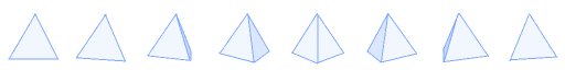 青三角錐くるくる