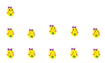 メロンひよ子歩行グラフィック