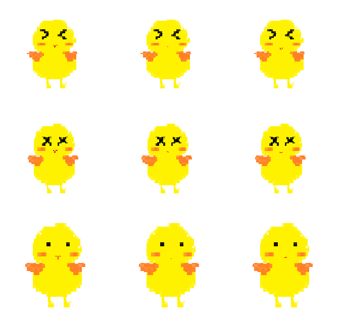 みかんひよこ達の顔グラフィックつめあわせ