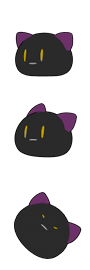 黄色い目の黒猫_基本顔グラフィック