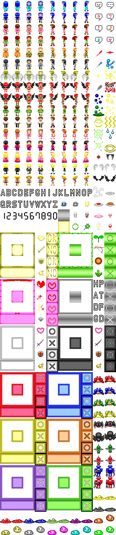 ＷＷＡ画像素材　主人公、システム、その他、詰め合わせ