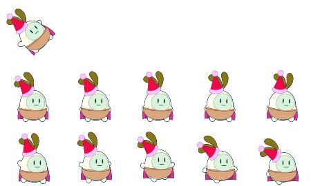 サンタさんの格好をした可愛いキャラ