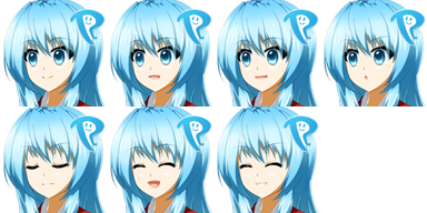 pli-logキャラクター「プリシーユ」＆「芸夢」＆「萌穂」顔グラフィック