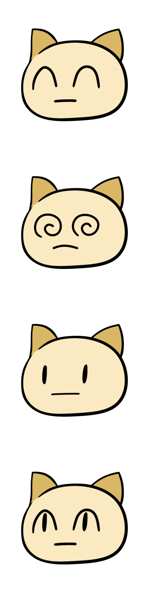 かがわねこ2Pカラー顔グラフィック